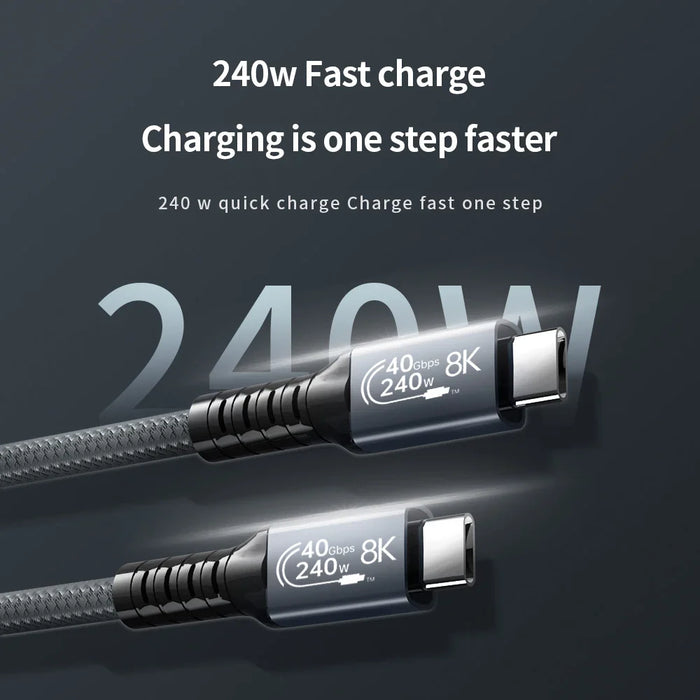 Thunderbolt 4 Cable (USB4, 40Gbps, 240W) - 1.0m