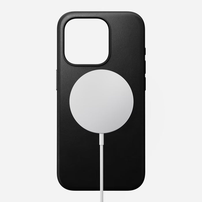 Nomad - Modern Leather Case - iPhone 15 Pro - Black