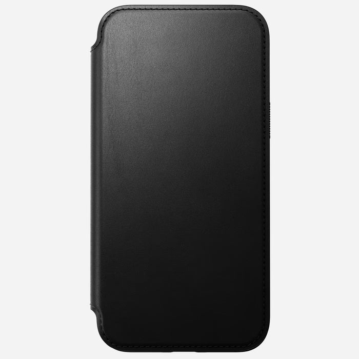Nomad - Modern Leather Folio Case - iPhone 15 Plus - Black