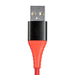 Monoprice AtlasFlex Series Durable USB 2.0 C to Type A Charge & Sync Kevlar-Reinforced Nylon-Braid Cable, 0.9 m - Red