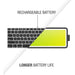 Matias Backlit Wireless Aluminum Keyboard - Silver-Black