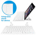 Macally Compact Wireless Bluetooth Keyboard Features a Built-in Stand & Multi-Device Sync Compatible with Apple Mac, iMac, MacBook Pro-Air, iPhone, iPad - White