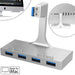 Sabrent Premium 4-Port Silver USB 3.0 Hub For 2012 iMac and later
