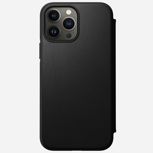 Nomad Modern Leather Folio Case For iPhone 13 Pro Max - Black