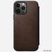 Nomad Modern Leather Folio Case For iPhone 13 Pro Max - Rustic Brown