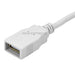 Monoprice 1.8m USB 2.0 Male to A Female Extension 28/24AWG Cable Gold Plated - WHITE