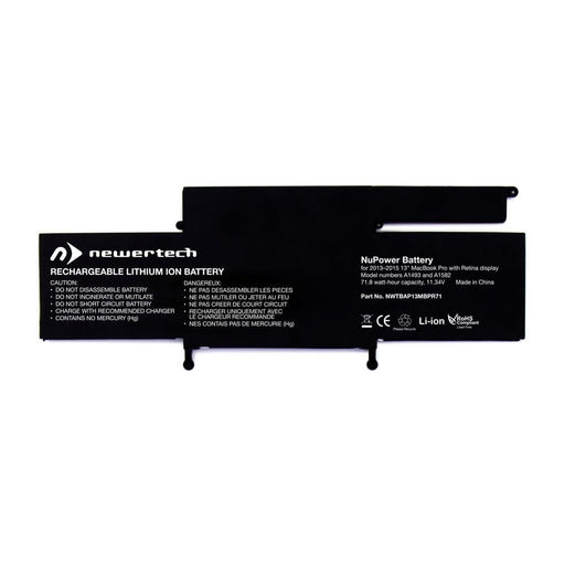 72 Watt-Hour Newer Technology NuPower Battery Replacement for 13-inch MacBook Pro with Retina Display Late 2013 - Early 2015 - Part Only