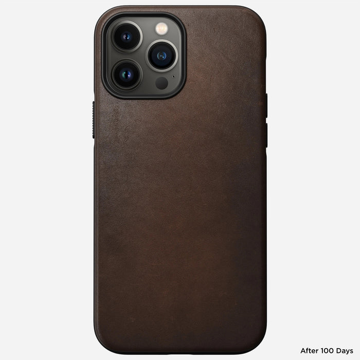 Nomad Modern Leather Case For iPhone 13 Pro Max - Rustic Brown