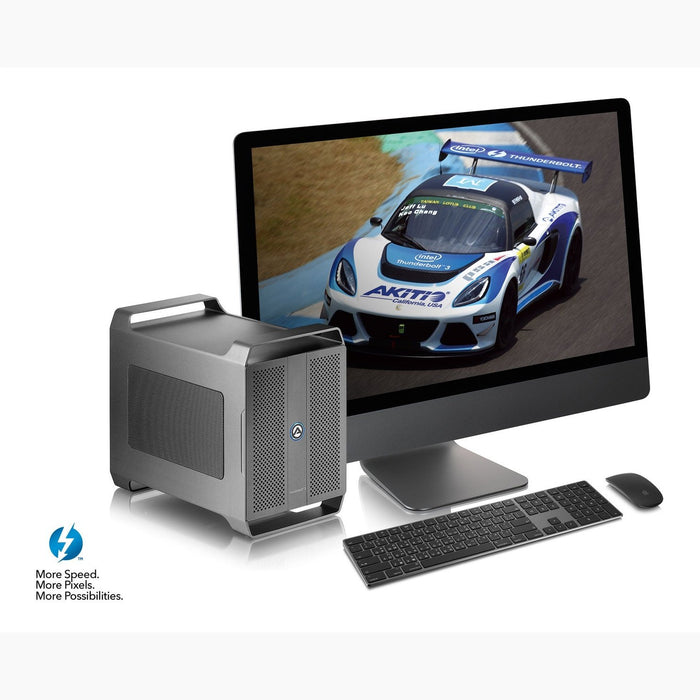 AKiTiO Node Duo Expansion Chassis for 2 x PCIe Cards. Includes Thunderbolt 3 cable.
