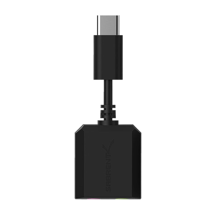 Sabrent USB Type-C External Stereo Sound Adapter for Windows and Mac. Plug & Play No drivers Needed