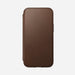 Nomad Modern Leather Folio Case For iPhone 13 Mini - Rustic Brown