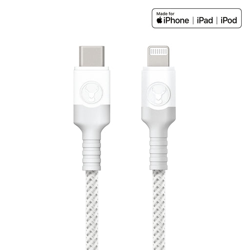 Bonelk Long-Life USB-C to Lightning Cable 1.2 m - White-Grey