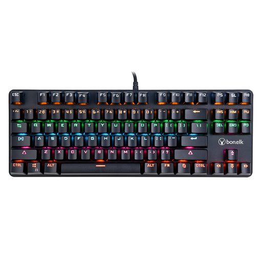 Bonelk Gaming Mechanical Compact Wired RGB LED Keyboard - Black
