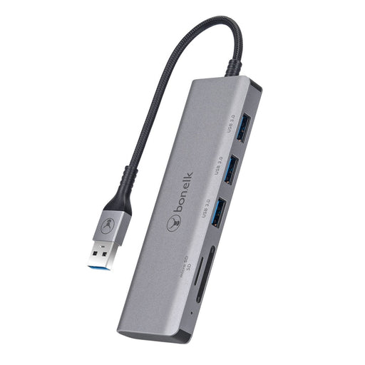 Bonelk Long-Life USB-A 5-in-1 Multiport Hub - Space Grey