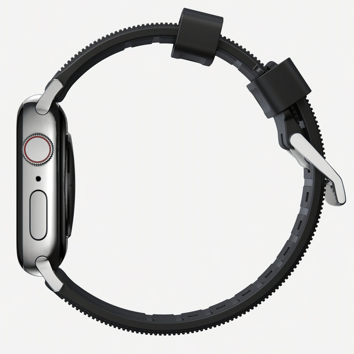 Nomad Rugged Strap for Apple Watch 42-44mm - Silver hardware