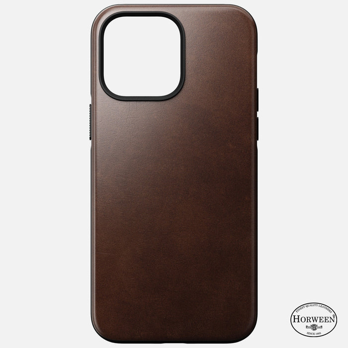 Nomad - Modern Horween Leather Case - iPhone 14 Plus - Brown