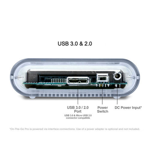 500GB OWC Mercury On-The-Go Pro USB 3.0 - 2.0 SSD Portable Bus Powered Solution.