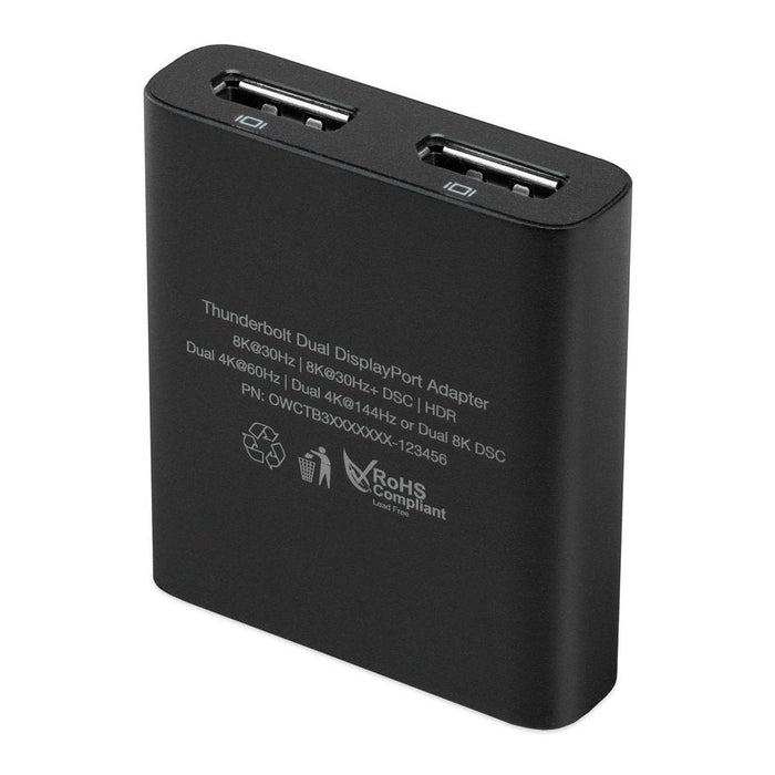 OWC Thunderbolt 3 - 4 USB-C Dual DisplayPort Adapter up to 8K