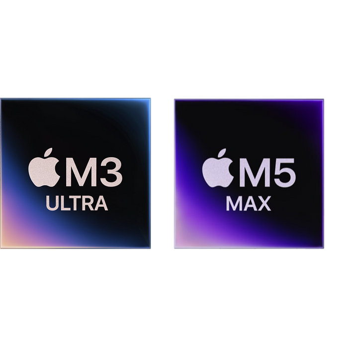 Apple M4 Max, M3 Ultra, M5 Max and M5 Ultra chips compared