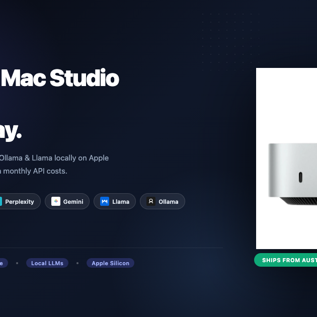 Mac mini and Mac Studio built for AI — Run Claude, ChatGPT, Perplexity and local models on Apple Silicon