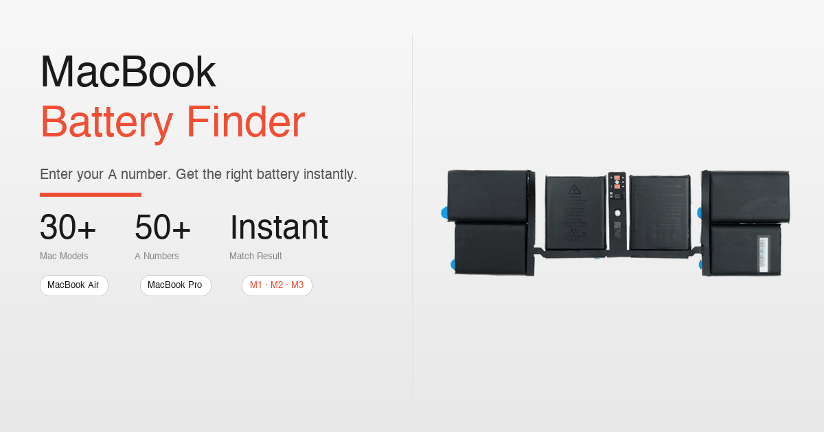 MacBook Battery Finder — Find the Right Battery for Your Mac - Macfixit Australia