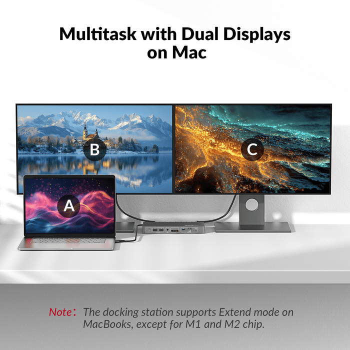 iDock M10 KVM Switch Docking Station with 10-in-1 USB-C Dock