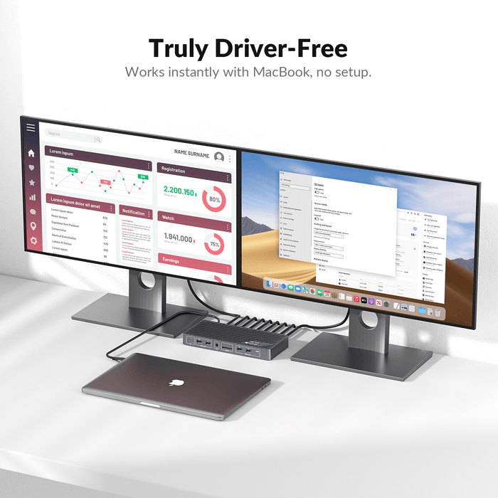 iDock M10 KVM Switch Docking Station with 10-in-1 USB-C Dock