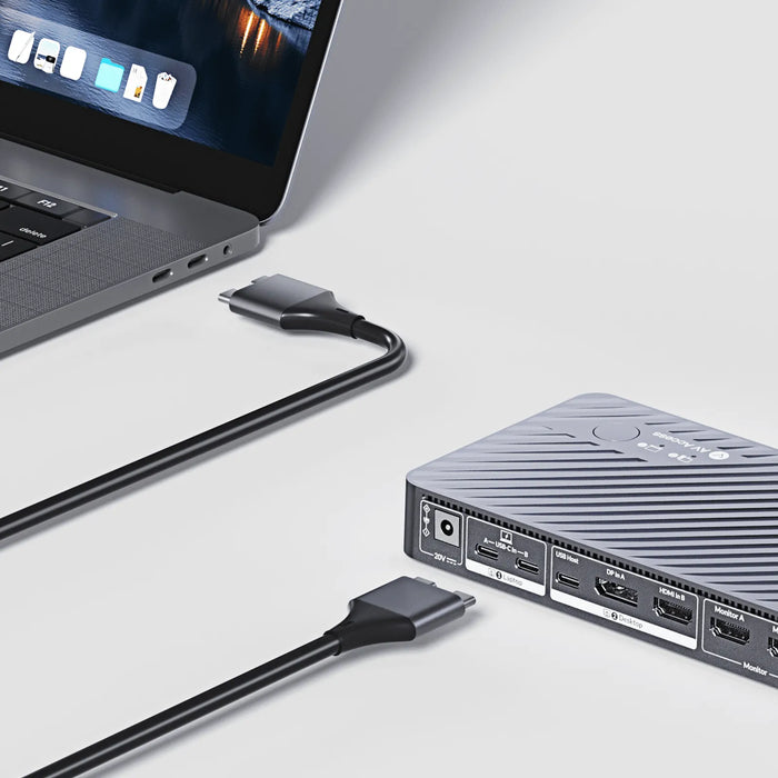 iDock M10 KVM Switch Docking Station with 10-in-1 USB-C Dock AV Access