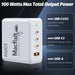 Macfixit 100W GaN Fast Charge QuadPort USB-C PD 3.0 Desktop Charger - 3 x USB-C & 1 x USB-A Macfixit Australia