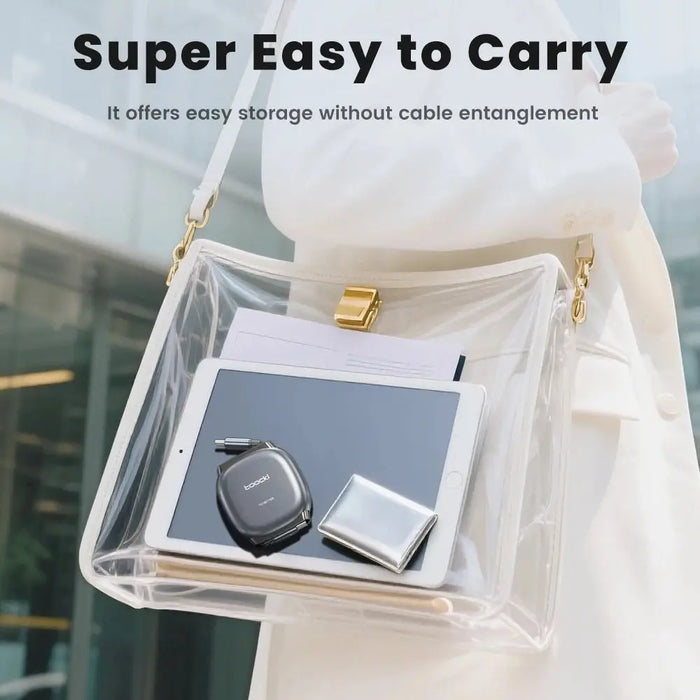 100W Retractable USB - C to USB - C Cable – Mini Compact Fast Charger & Data Cable - Macfixit Australia