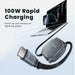 100W Retractable USB - C to USB - C Cable – Mini Compact Fast Charger & Data Cable - Macfixit Australia
