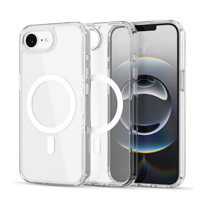Shockproof Transparent Magsafe Cover Case for iPhone 16e-Transparent