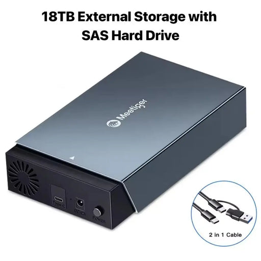 18TB External Storage Drive – Toshiba Enterprise SAS HDD in Fan - Cooled Aluminium Enclosure - Macfixit Australia