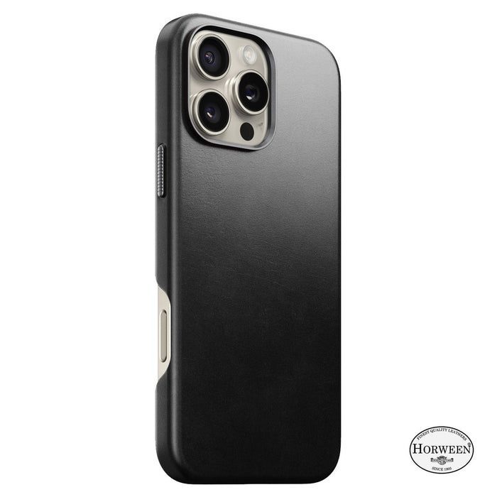 NOMAD Traditional Leather Case – iPhone 16 Pro Max – Black (Horween Leather)