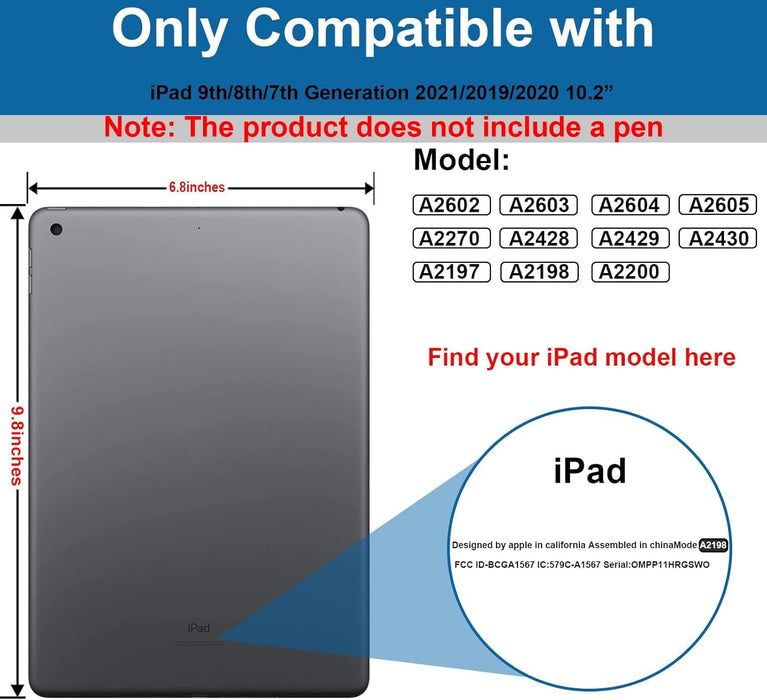 Heavy Duty Rotating iPad Case with Handle, Strap & Pen Holder (iPad 7th–9th Gen)