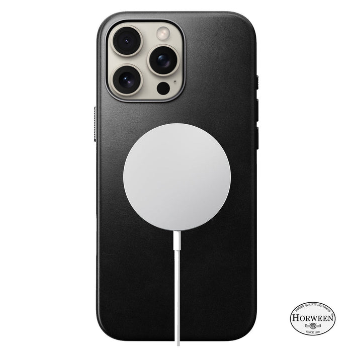 NOMAD Traditional Leather Case – iPhone 16 Pro Max – Black (Horween Leather)
