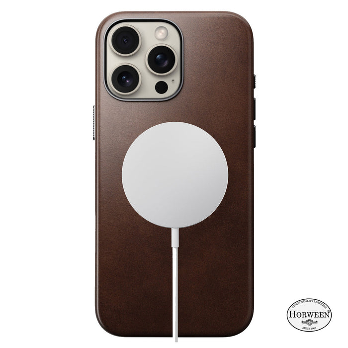 NOMAD Traditional Leather Case – iPhone 16 Pro Max – Brown (Horween Leather)
