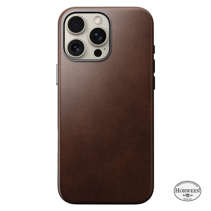 NOMAD Traditional Leather Case – iPhone 16 Pro Max – Brown (Horween Leather)