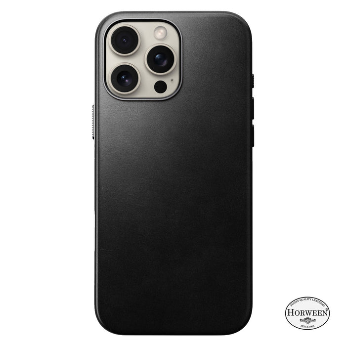 NOMAD Traditional Leather Case – iPhone 16 Pro Max – Black (Horween Leather)