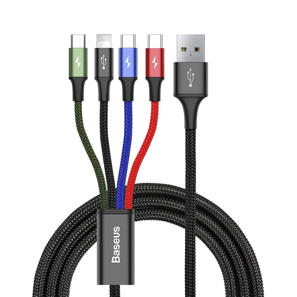 4-in-1 Universal Charging Cable – Lightning / Dual USB-C / Micro USB, 1 ...