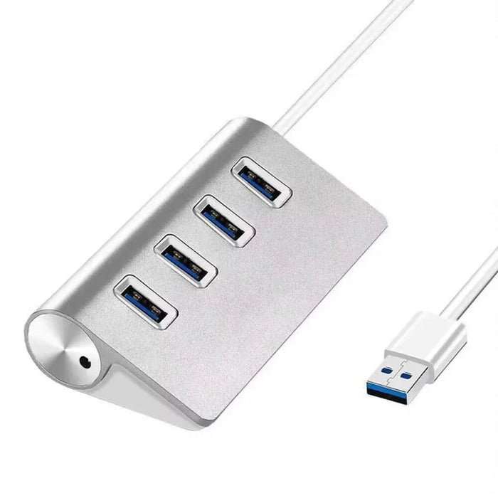 4 - Port Aluminum USB 3.0 Hub - Silver - Macfixit Australia