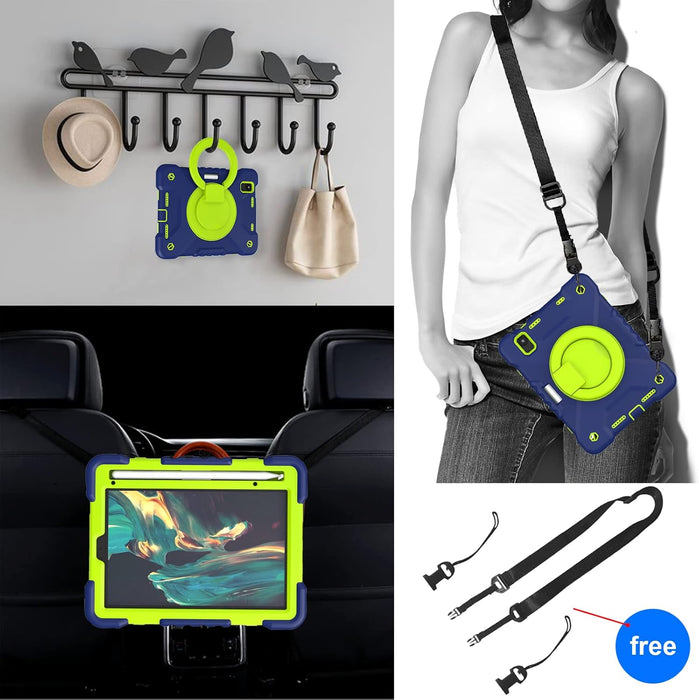 iPad Mini 7 Case (A17 Pro)/iPad Mini 6 Case, 8.3-inch Kids Case With Built-in Pencil Holder, 360° Rotating Handle Stand