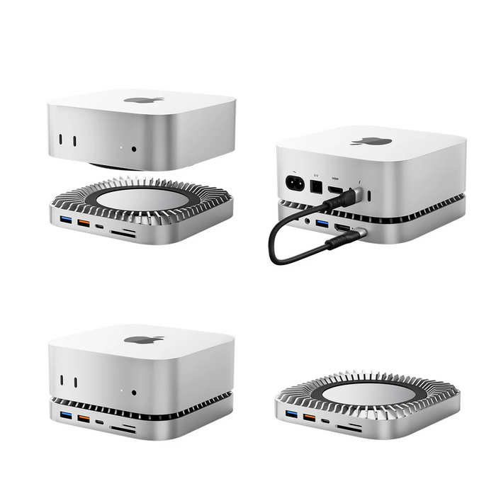 RayCue Mac Mini M4 Hub & Stand with SSD Enclosure
