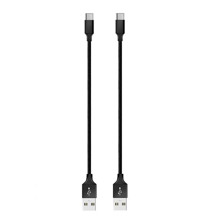 USB-A to USB-C Short Cable, 2-Pack