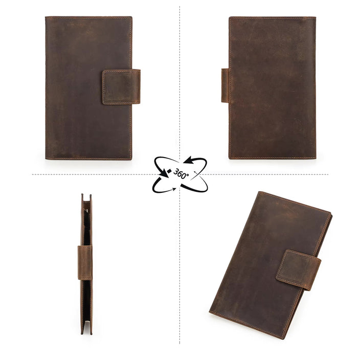 Family Passport Holder Wallet with AirTag Slot – Brown