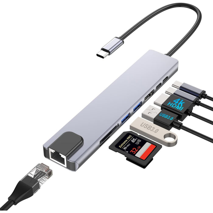 8 in 1 USB-C Hub Multiport Adapter