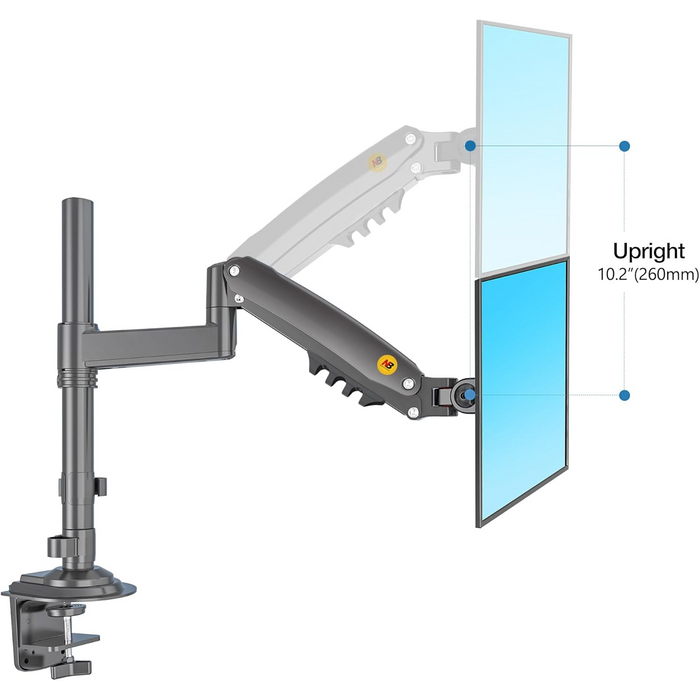 NB North Bayou Long Arm Gas Spring Monitor Desk Mount – For 17" to 35" Monitors