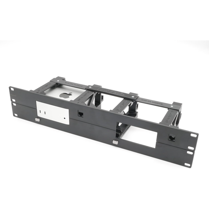 Rack Mount for Apple Mac mini M4 with Remote on/Off Button and RJ45 Port - Fits 2 Mac mini thingsNrack