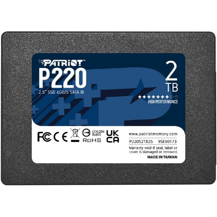 2TB Patriot P220 SATA III 2.5" Internal SSD