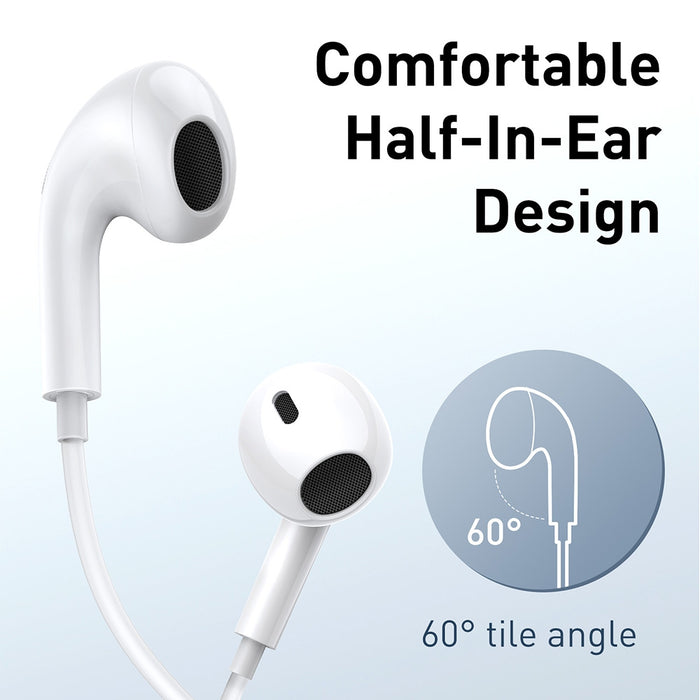 Baseus Encok CZ17 Semi-In-Ear Wired Earphones - Black Macfixit Australia